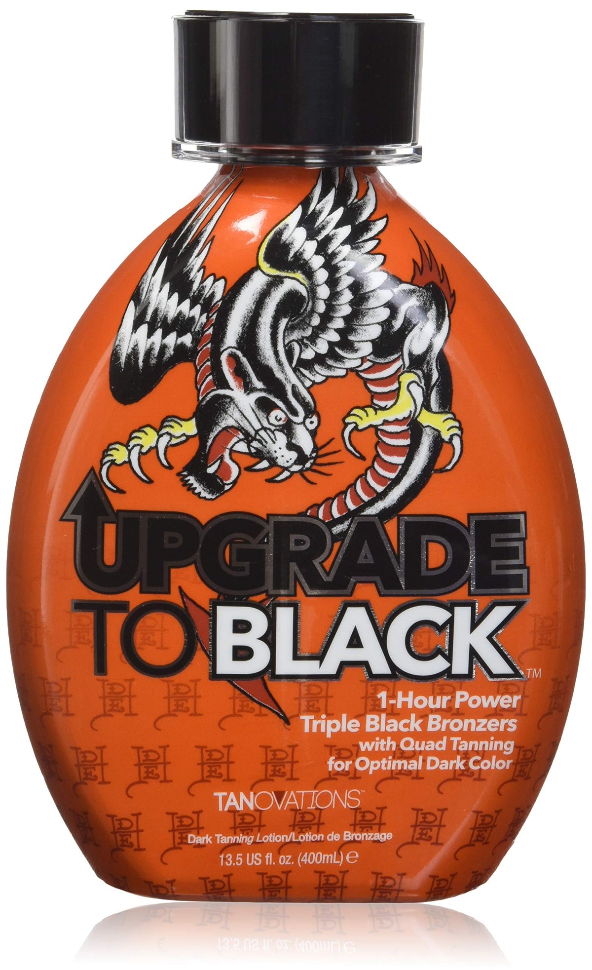 Ed Hardy Upgrade to Black Bronzer bottle showing deep instant color and even fade.