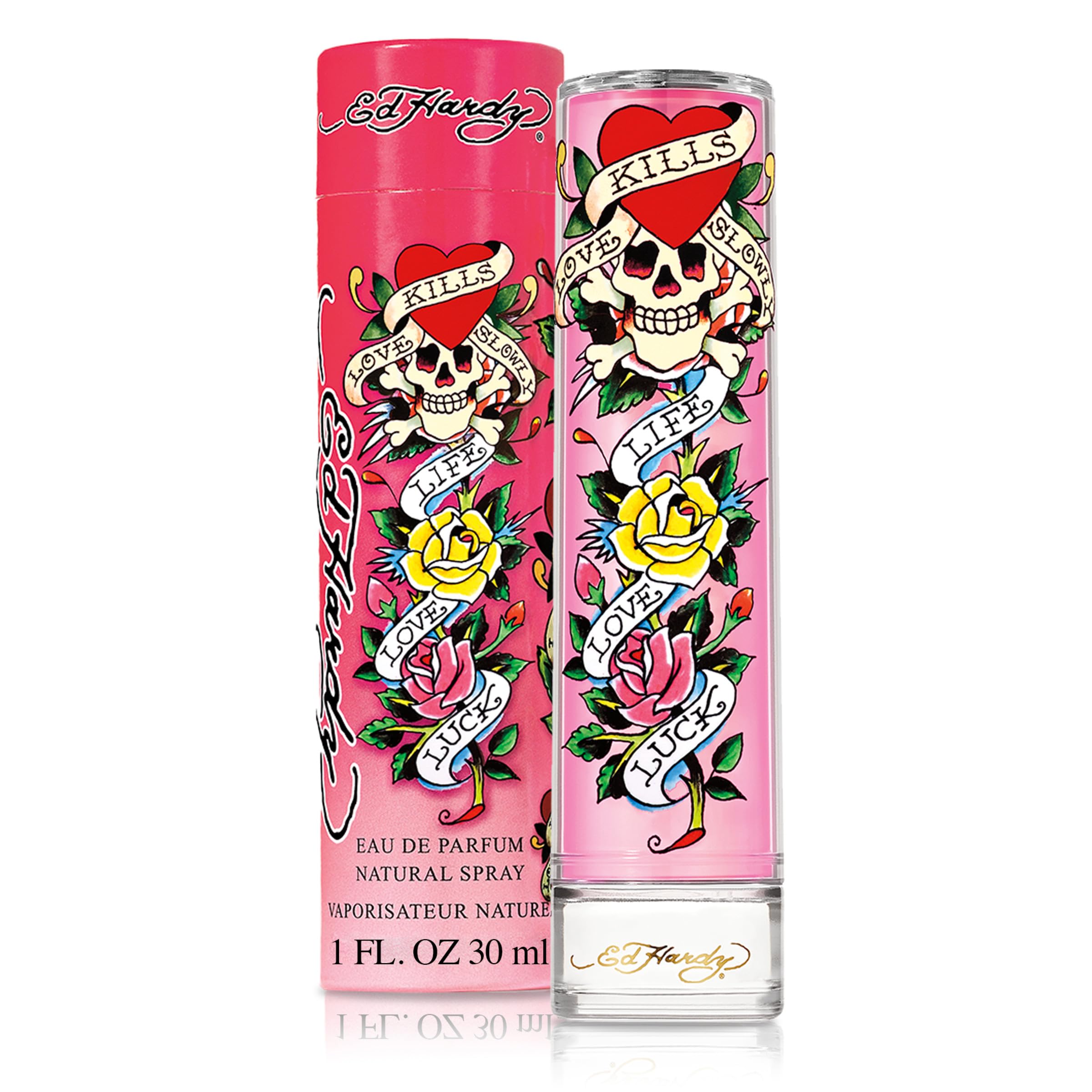 ED HARDY women's perfume bottle closeup highlighting mango notes for daily wear.