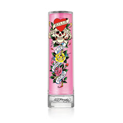 ED HARDY perfume packaging front view conveys bold casual style.