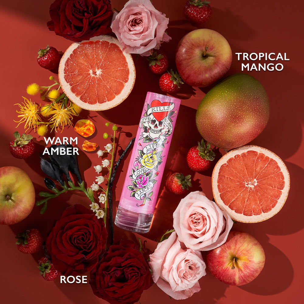 ED HARDY perfume spray mist demonstrates easy application and quick scent diffusion.