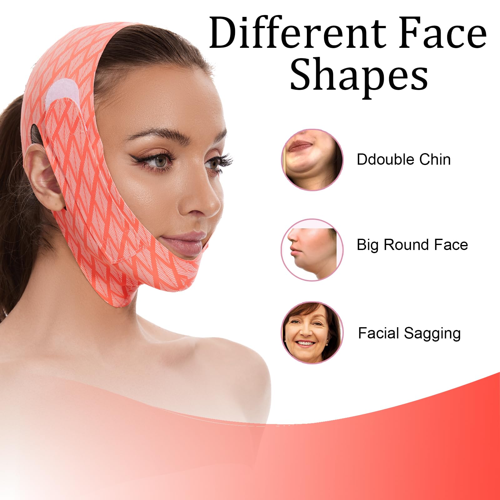 EDCBMB V Line Mask on face highlights contouring for firmer jawline
