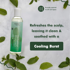 Con EDEN Peppermint Tea Tree Shampoo, cabello limpio y brillo saludable