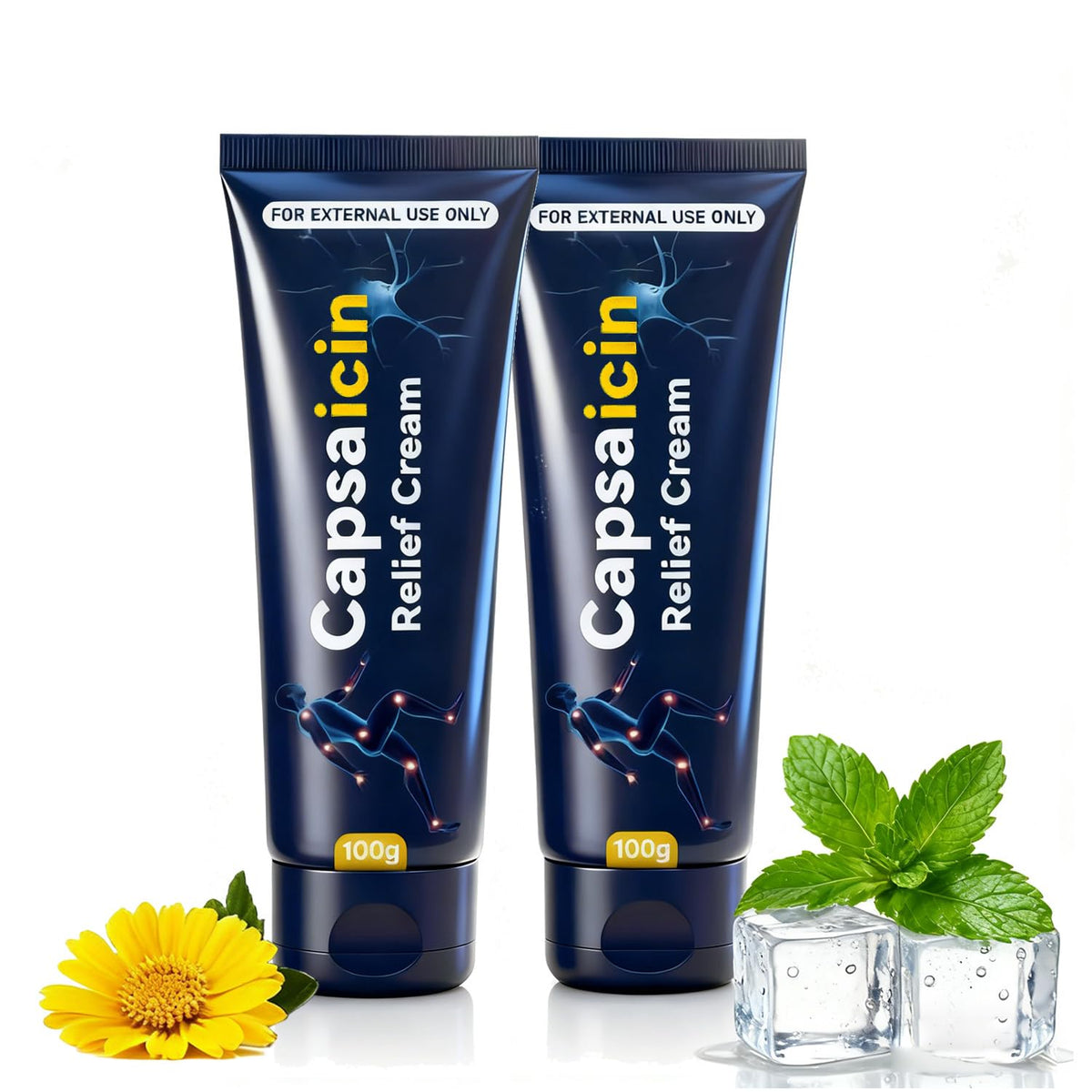EdenEdges Capsa Neuropathy Cream bottle for targeted relief in hands and feet.