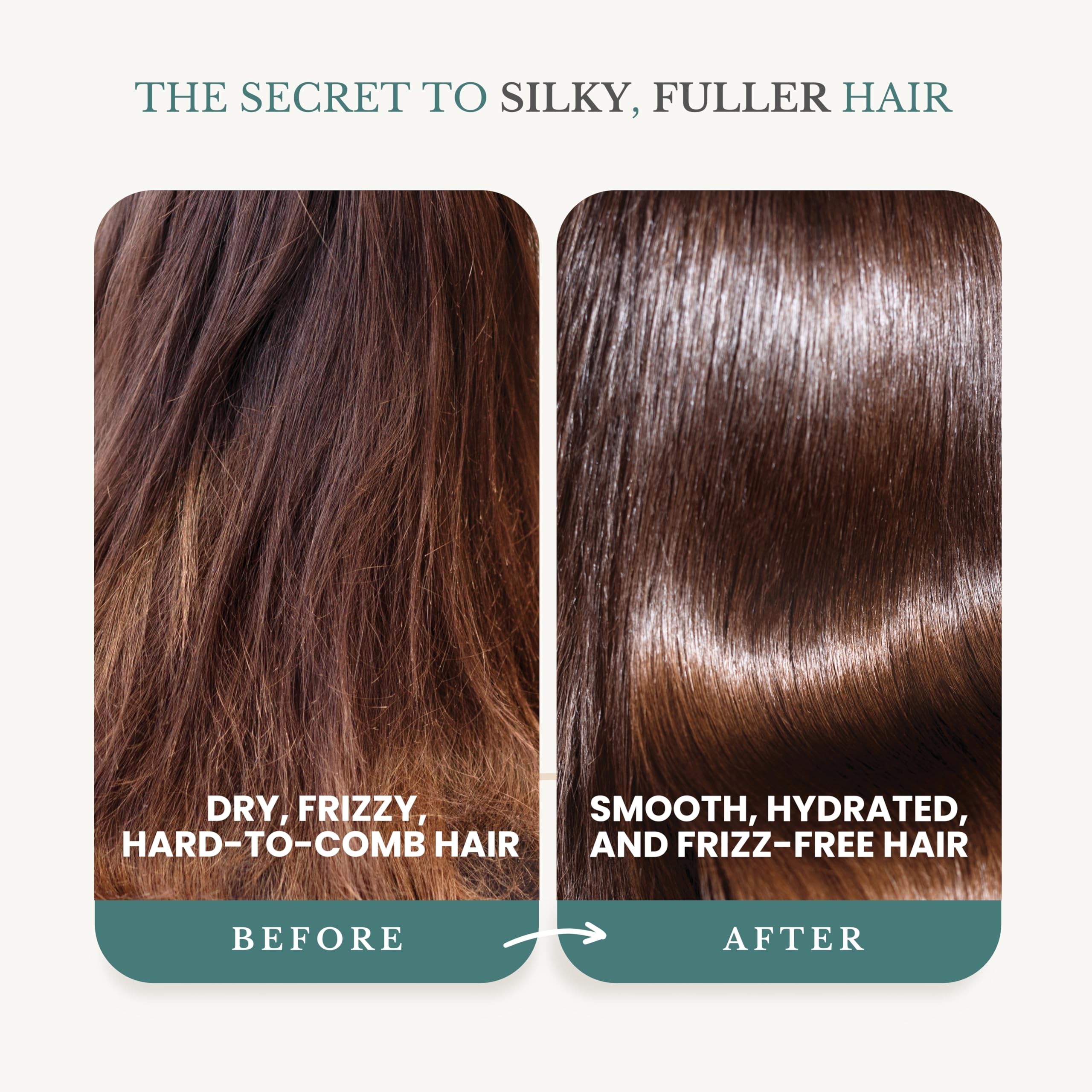 Edenika Botanicals Biotin shampoo application scene emphasizes strengthening benefits.