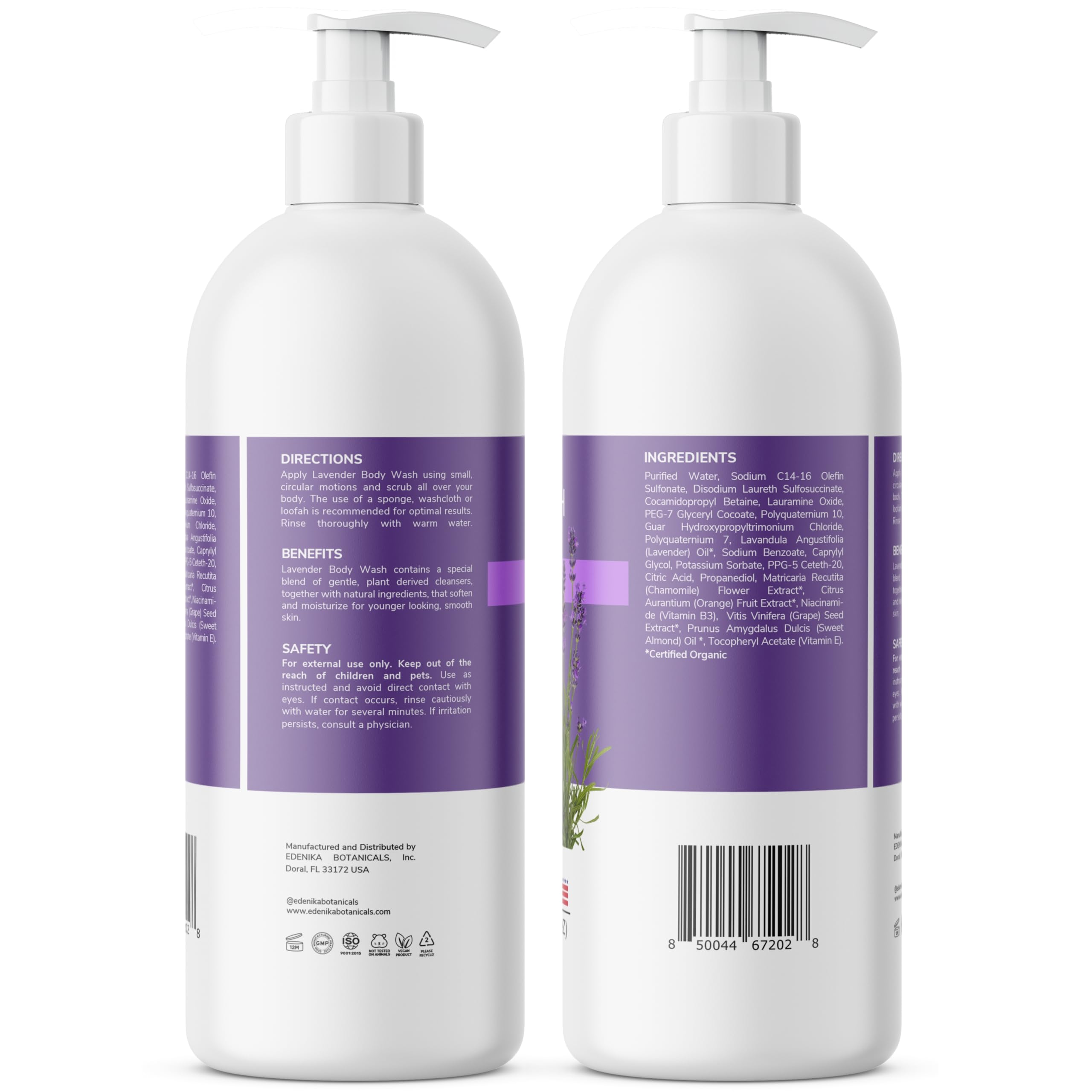 Edenika Gel de Ducha Lavanda: adecuado para piel sensible sin irritaciones.