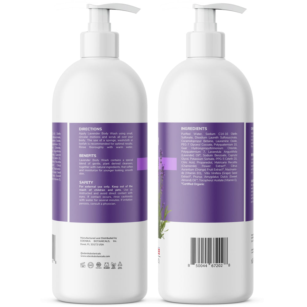 Edenika Gel de Ducha Lavanda: adecuado para piel sensible sin irritaciones.