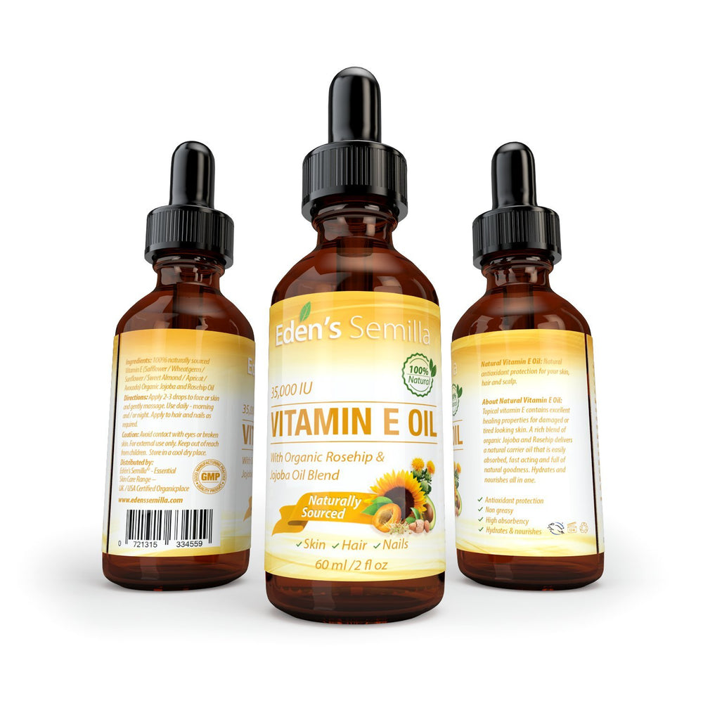 Eden's Semilla Mezcla Rosa Mosqueta y Jojoba para reparación y sedosidad de la piel.