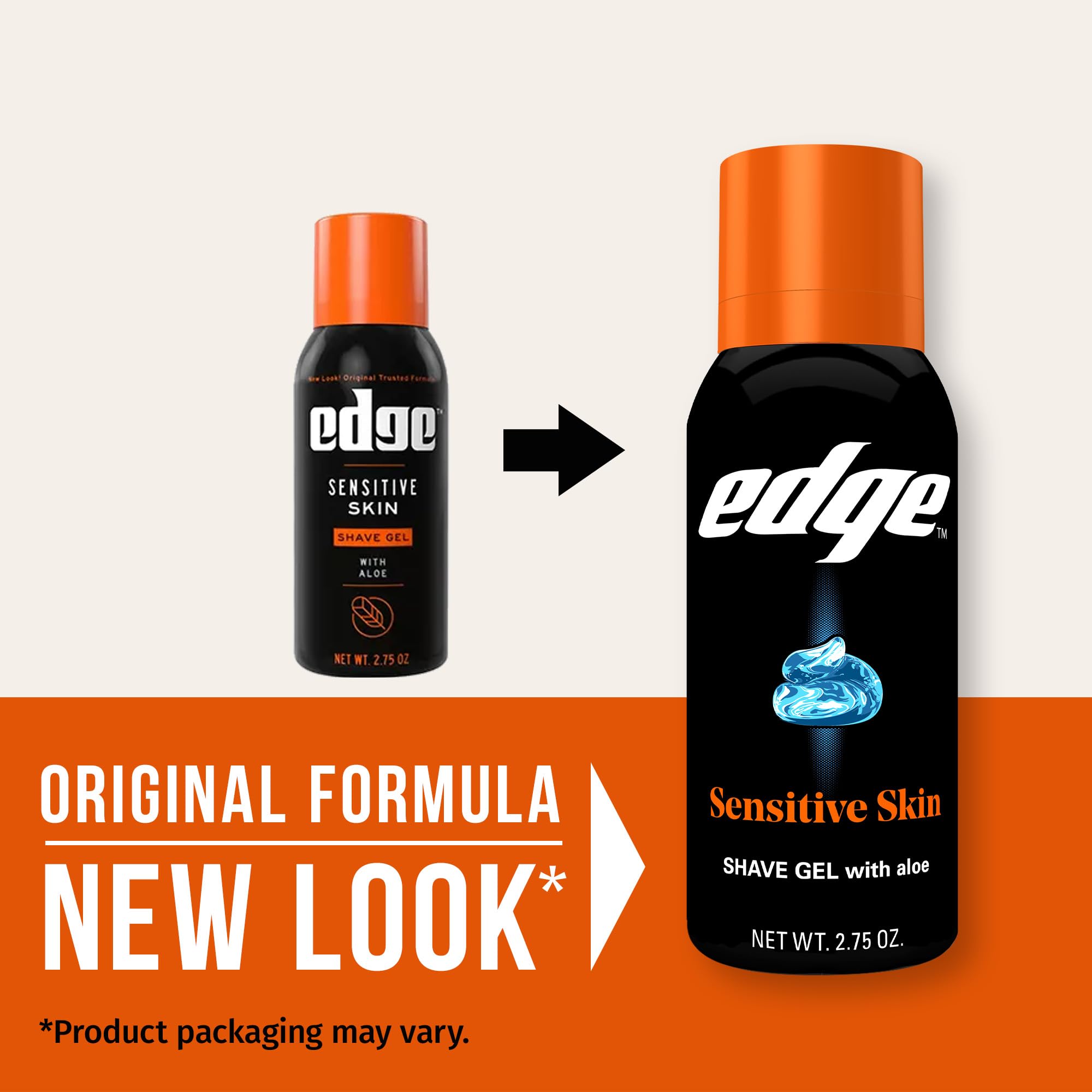 Edge gel cooling effect illustrated on skin for refreshed post-shave.