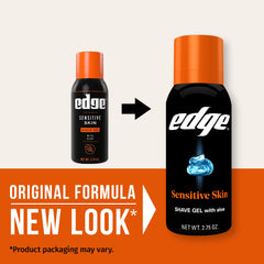 Edge gel cooling effect illustrated on skin for refreshed post-shave.