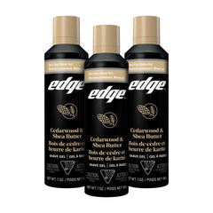 Edge Shave Gel cedarwood and shea butter 7oz triple pack for smooth shaves