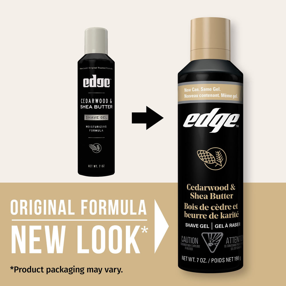 Edge Shave Gel cedarwood fragrance highlights woodsy scent notes