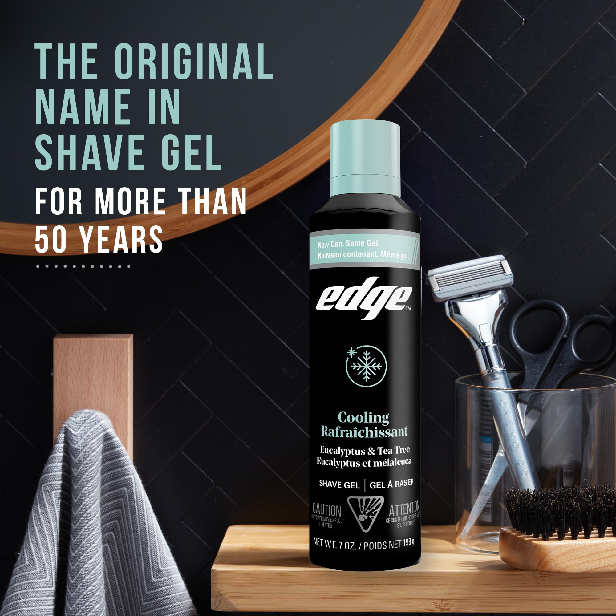 Edge Shave Gel provides skin protection while shaving