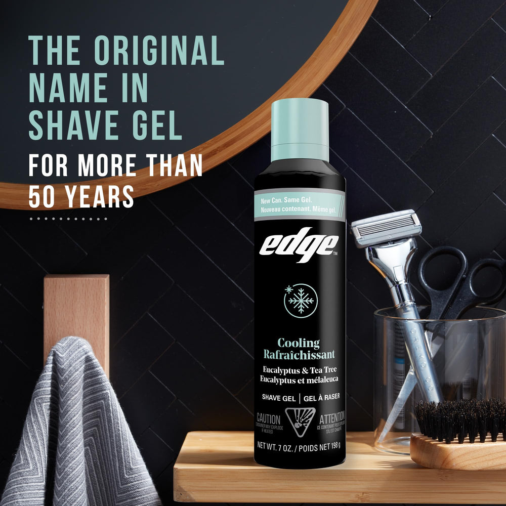 Edge Shave Gel provides skin protection while shaving