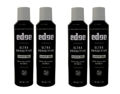 Edge Shave Gel Ultra Sensitive dermatologist-tested formula with colloidal oatmeal.