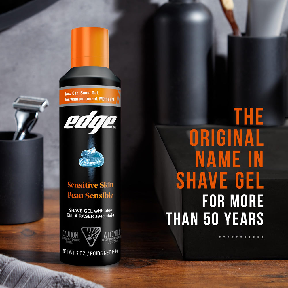 Edge shaving gel application routine for a clean shave