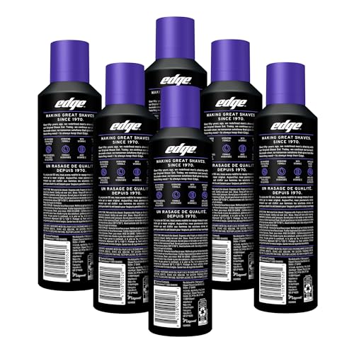 Edge shaving gel texture close-up shows creamy lather and cooling