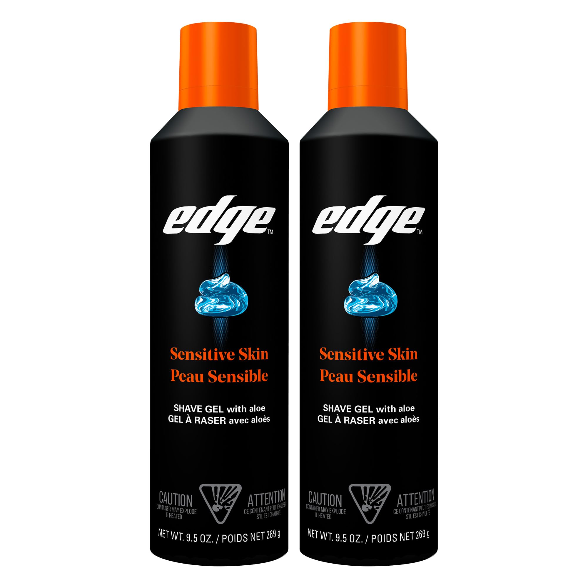 Edge shaving gel for men 9.5oz bottle pour enhances control for a smooth shave