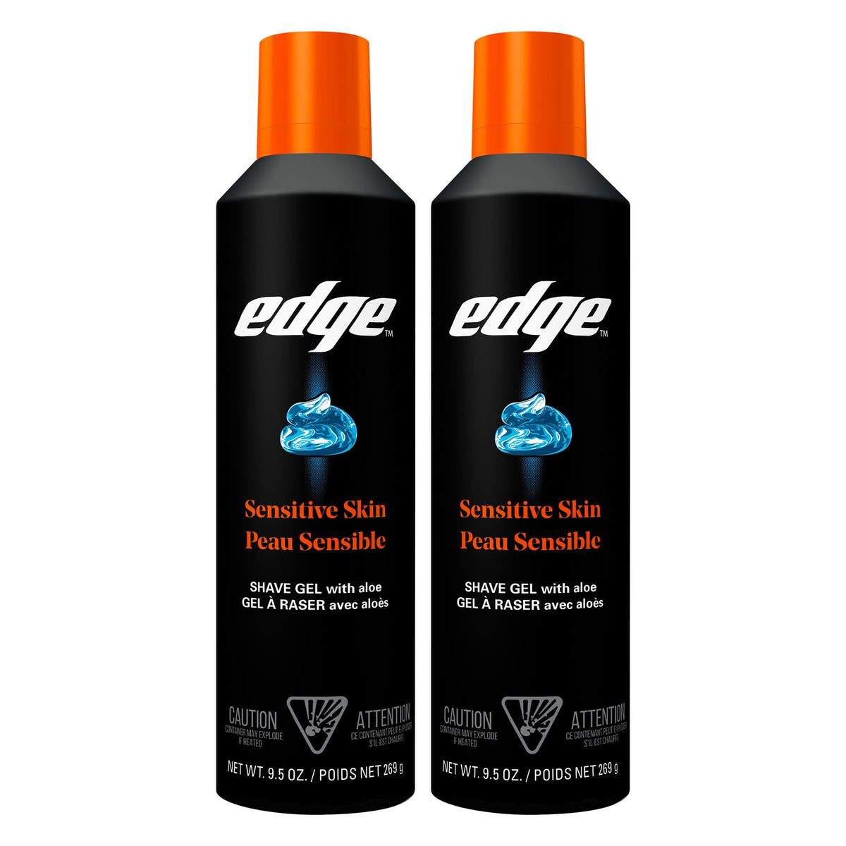 Edge shaving gel for men 9.5oz bottle pour enhances control for a smooth shave