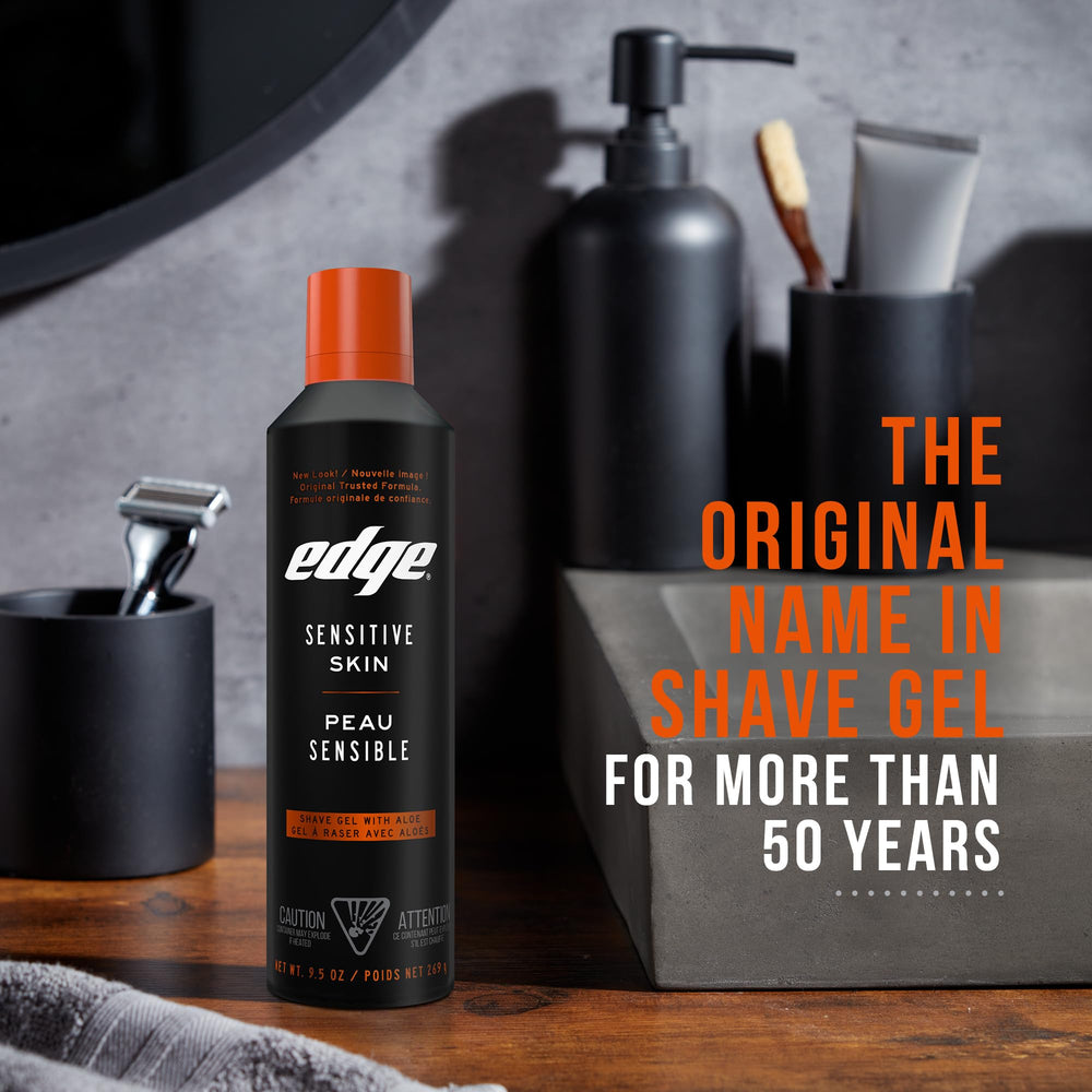 Edge shaving gel men razor glide boosted by lubricants for smooth passes