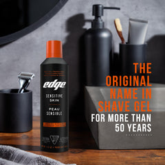 Edge shaving gel men razor glide boosted by lubricants for smooth passes