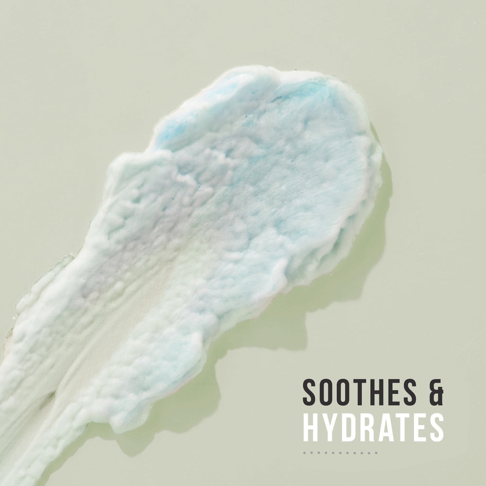 Edge Shaving Gel smooth application on cheek indicates easy gliding action.