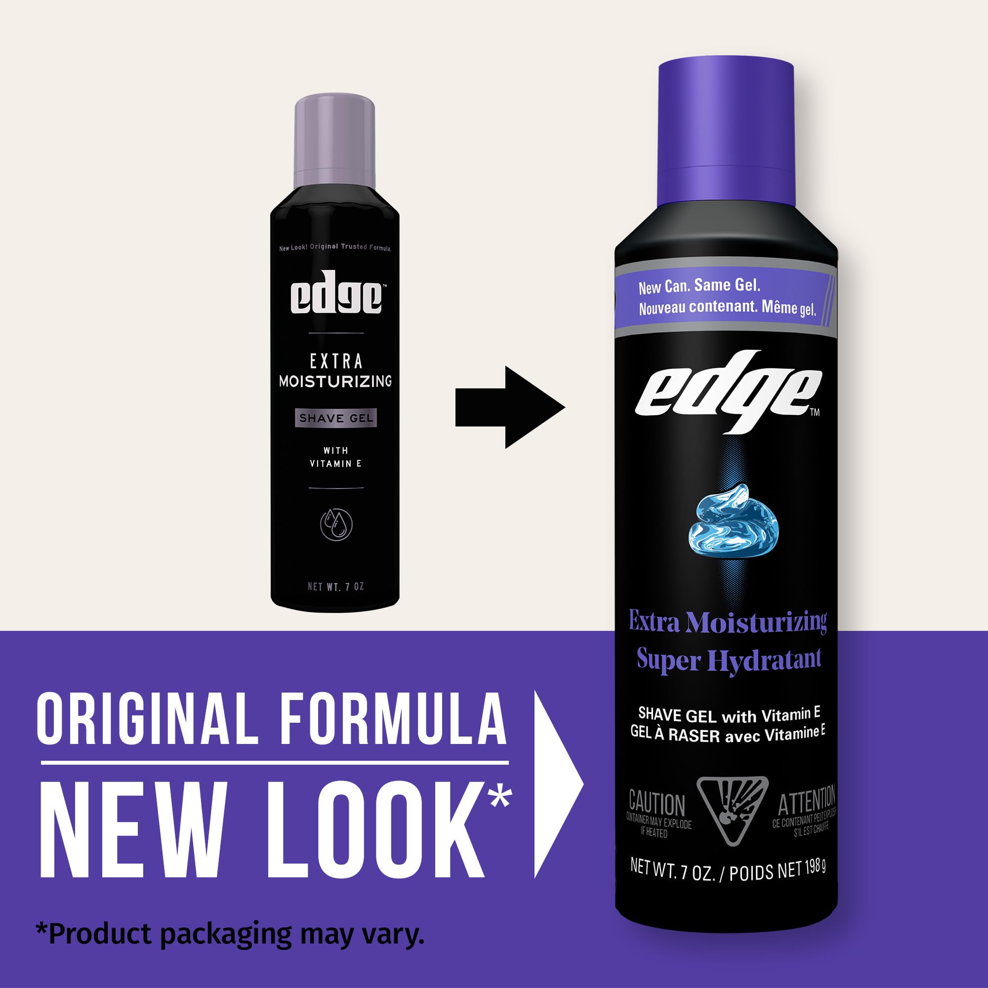Edge shaving gel with vitamin E supports comfortable shave and moisture