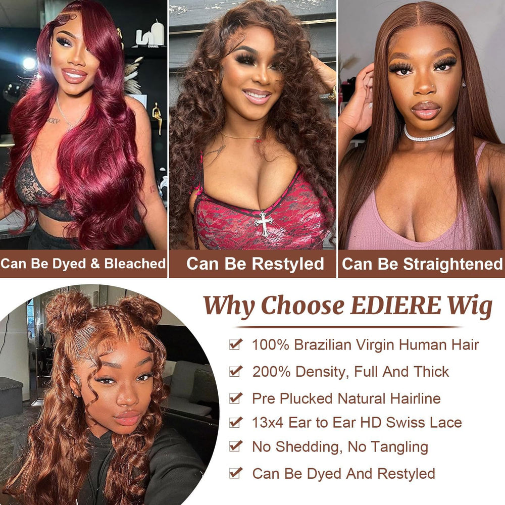 ediere glueless cap with adjustable straps and four combs for secure wear