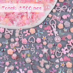 editTime adorno 3D para uñas, lazo rosa, estilo suave y personalizable