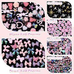 editTime adorno 3D para uñas, oso rosa, toque tierno para un look único