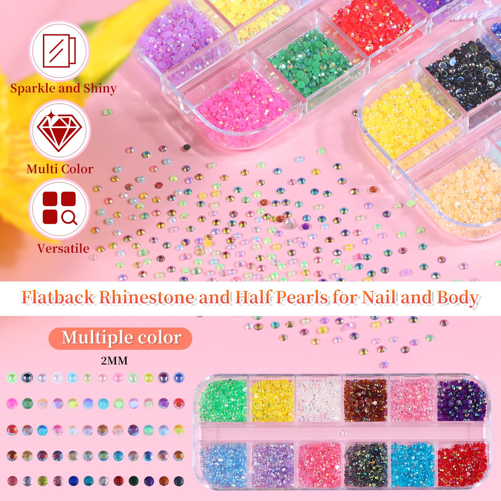 EditTime curved tweezers for nail art provide precise pick-up and placement