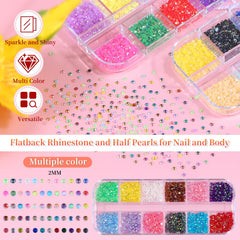 EditTime curved tweezers for nail art provide precise pick-up and placement