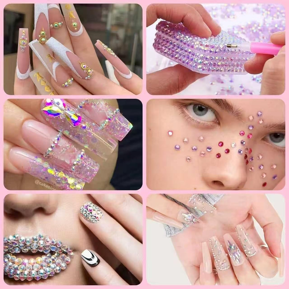 EditTime multicolor nail art diamonds offer vibrant palette options for creativity