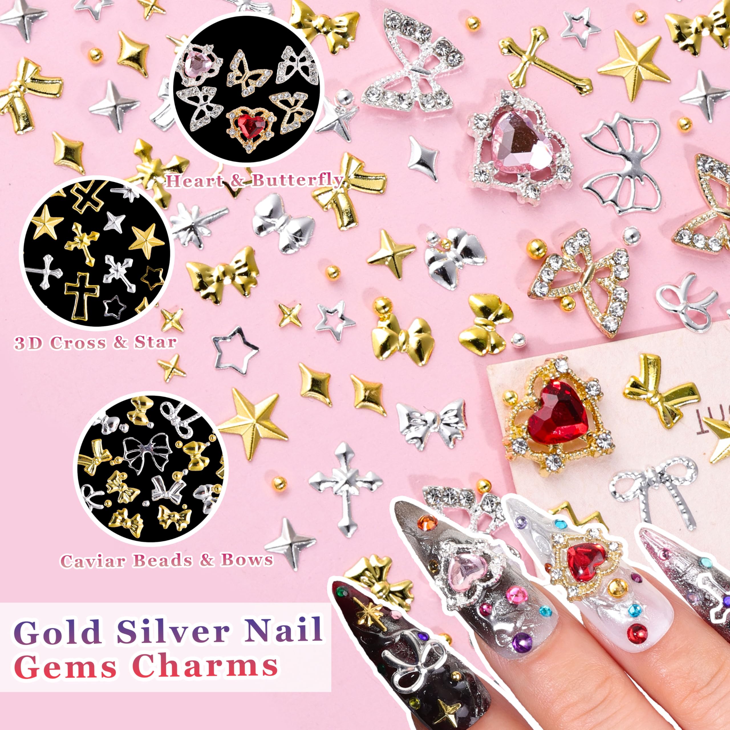 EditTime 8000 piezas charms uñas flores petalos para decoraciones románticas.