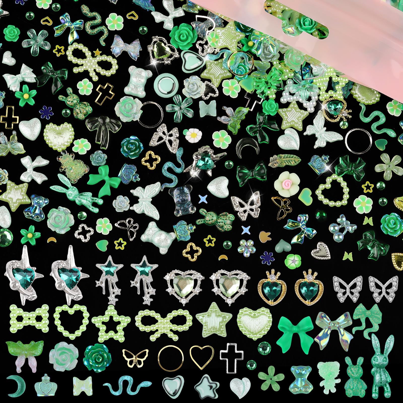 Edittime adornos de resina mariposa, ideal para toques delicados en uñas.