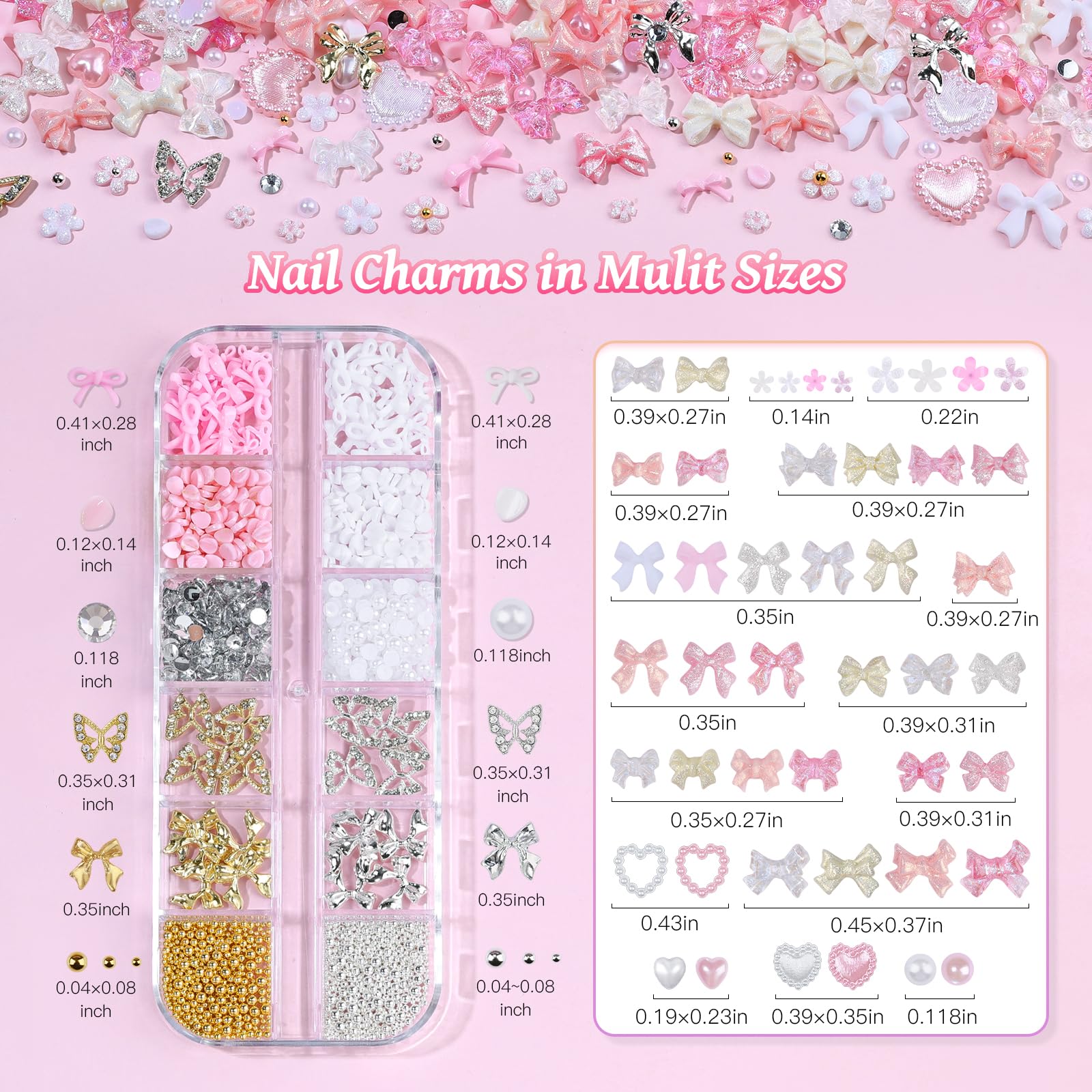 EditTime corazones y pétalos en rosa para uñas delicadas.