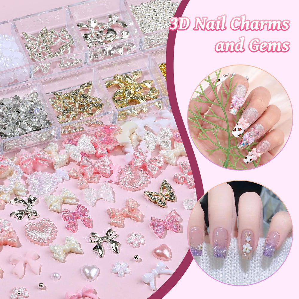 EditTime mariposas doradas y plateadas para brillo en uñas.