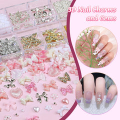 EditTime mariposas doradas y plateadas para brillo en uñas.