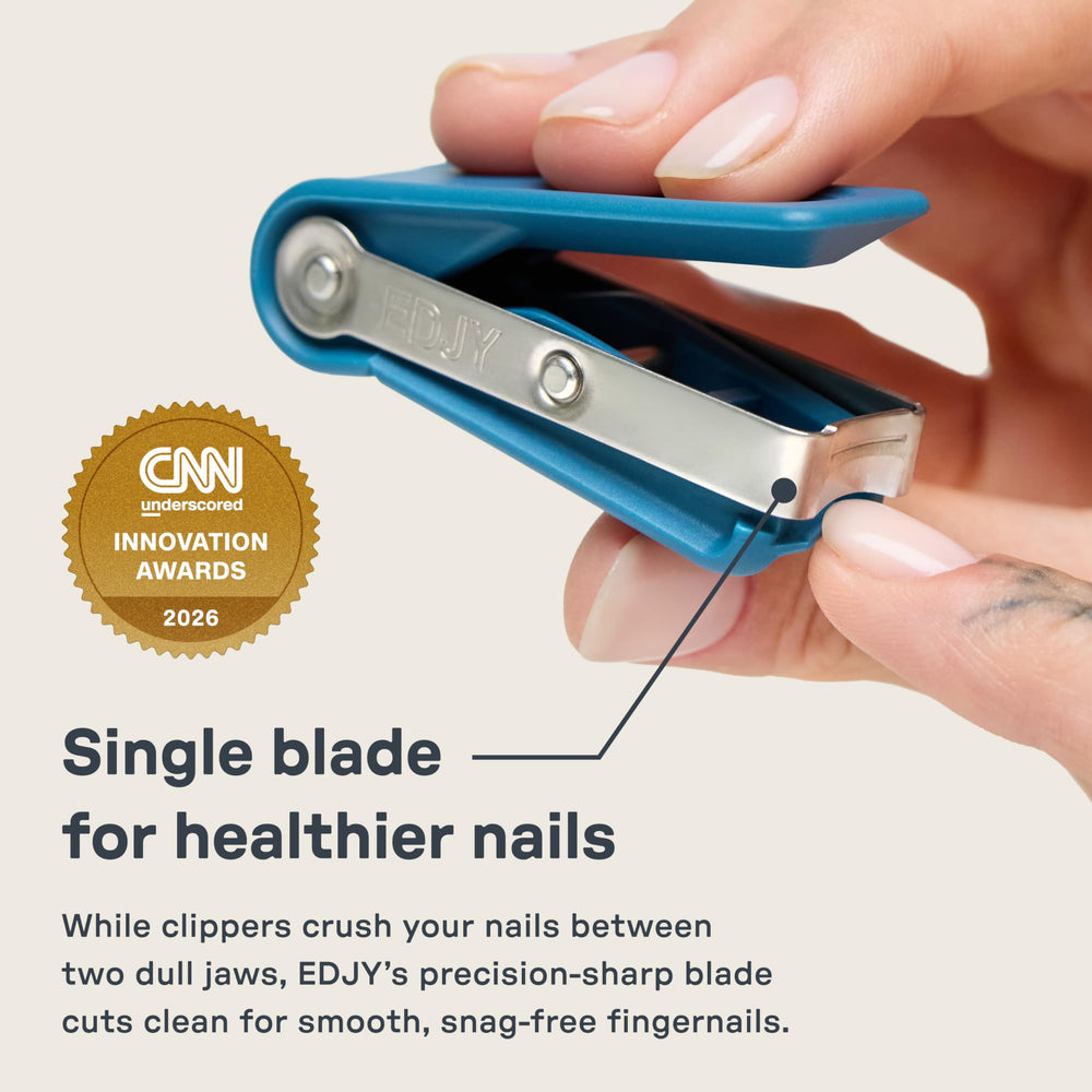 EDJY fingernail cutter ergonomic lever enhances control during trimming