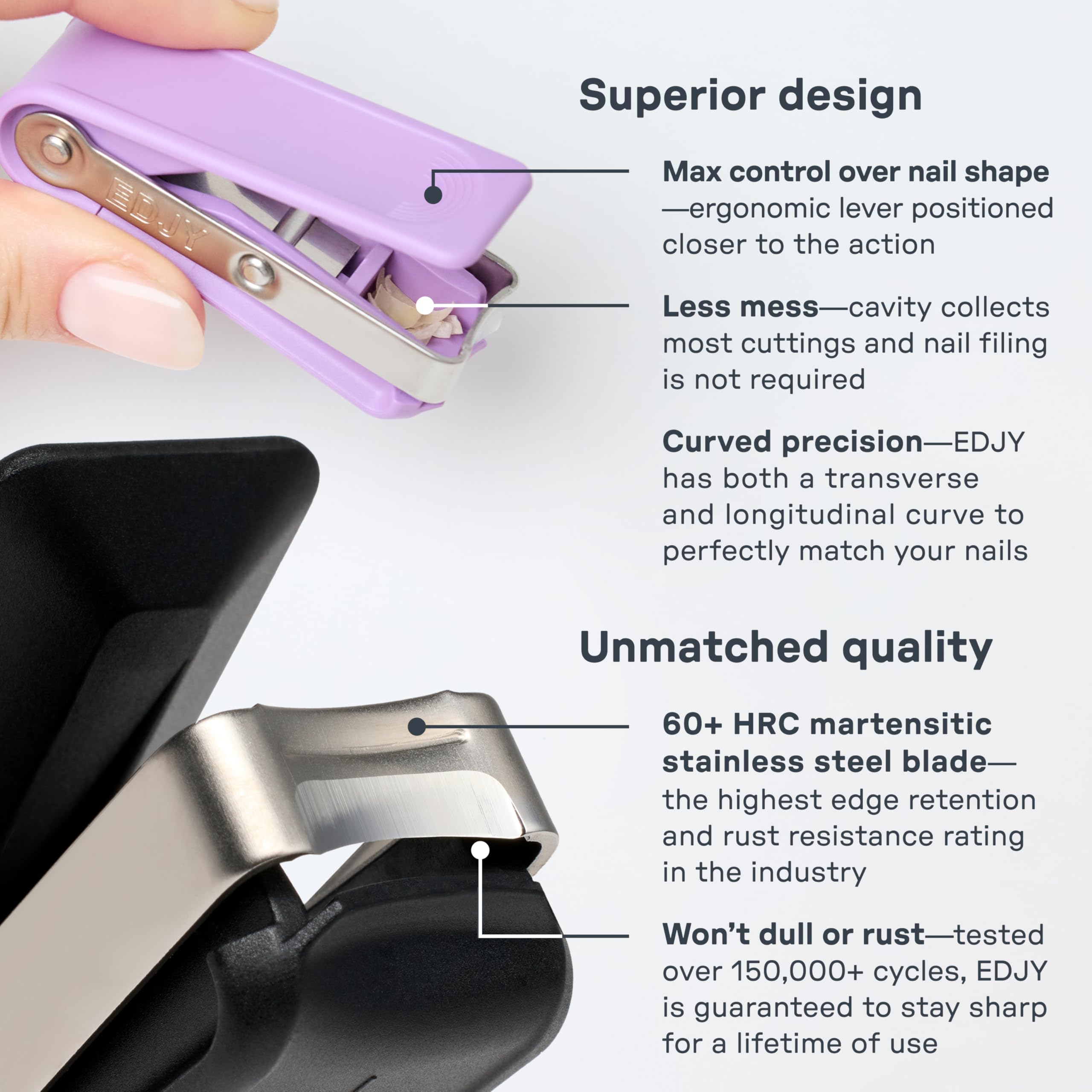 EDJY fingernail cutter made in USA supports quality and local jobs