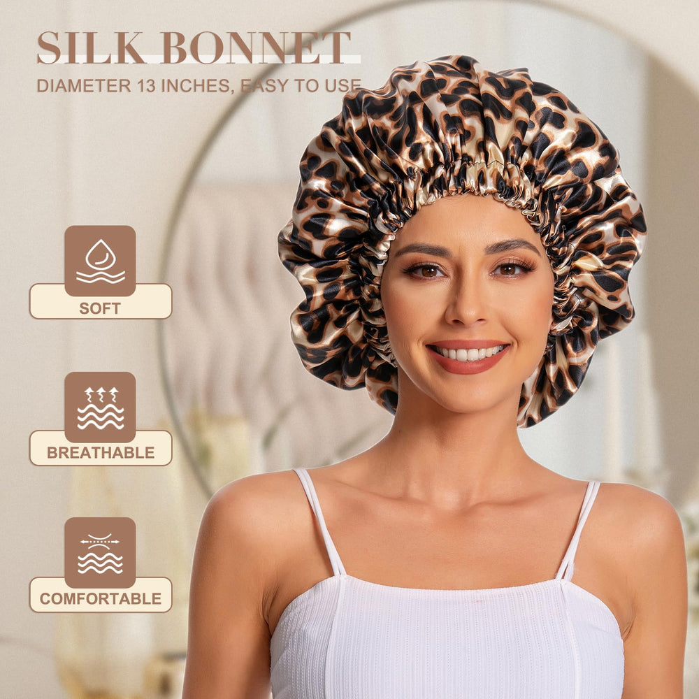 Bonete satinado Edoneery protege la humedad del cabello durante el sueño