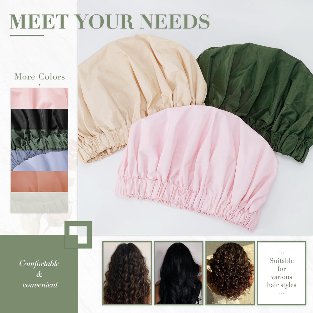 Edoneery fashionable shower cap adds style while keeping hair dry