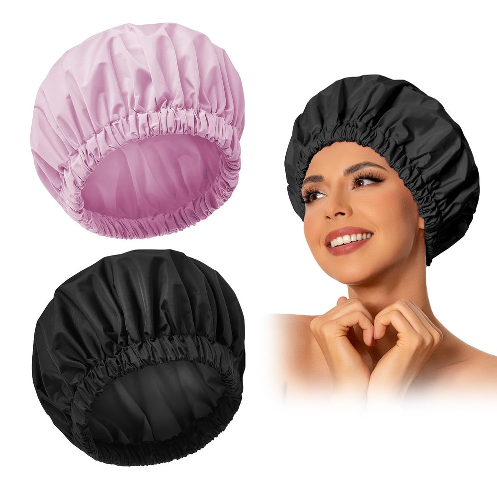 Gorro de ducha Edoneery impermeable mantiene el cabello seco durante la ducha.