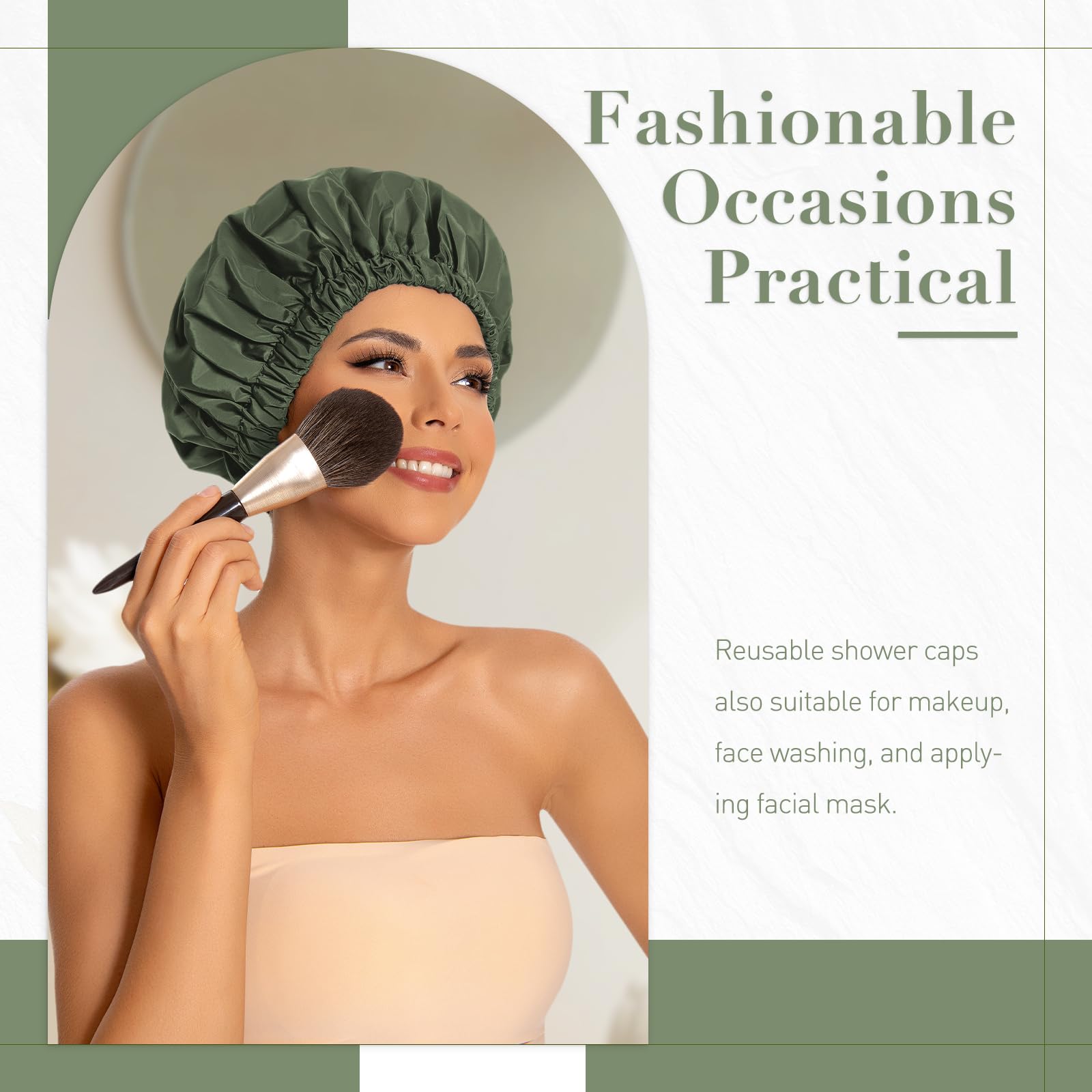 Gorro de ducha Edoneery, material impermeable, protege el peinado ante agua y salpicaduras.