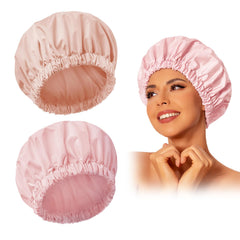 Gorro de ducha Edoneery para mujeres, talla grande, ajuste cómodo para cabello largo.