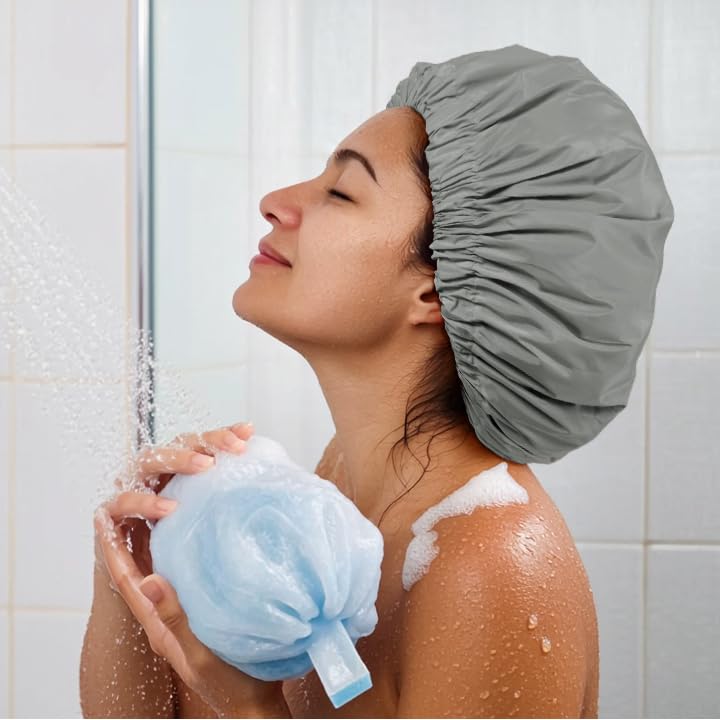 Gorro de ducha multifuncional Edoneery para spa, maquillaje y cuidado facial.