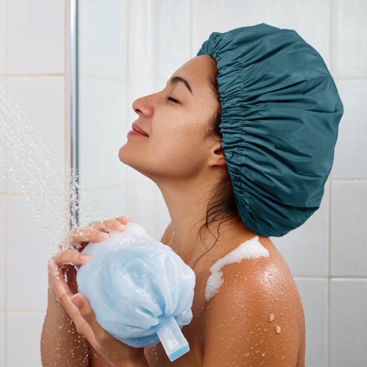 Gorro de ducha Edoneery para spa y maquillaje, uso versátil.