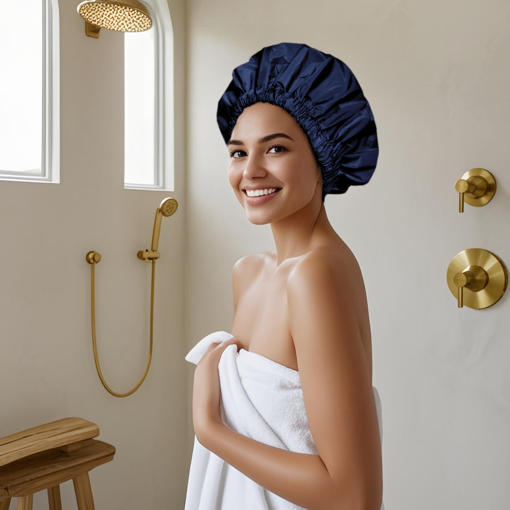 Gorro Edoneery para spa, ideal para cuidados sin salpicaduras.