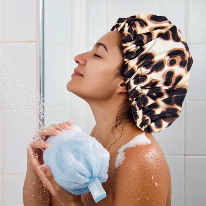 Gorro Edoneery con textura impermeable para baños y duchas.