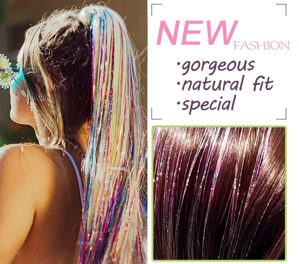 Edoneery tinsel braid styling idea adds colored sparkle to braids