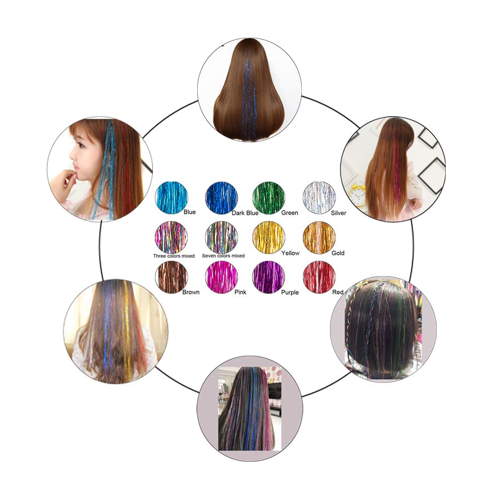 Edoneery gold tinsel brings warm glow to festive hairstyles